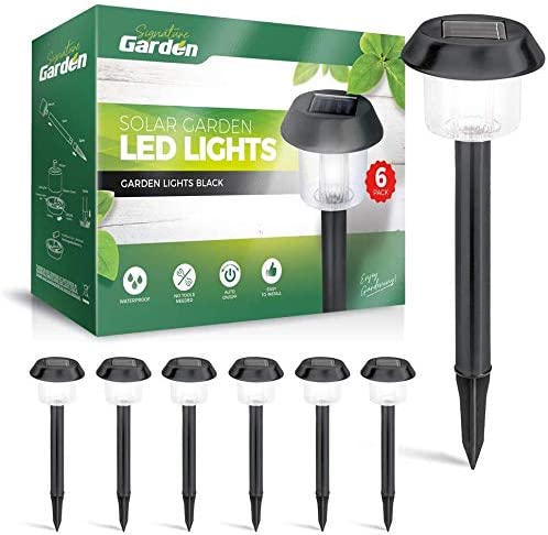 Signature Garden Solar Garden Lights - Premium Stainless Design; Makes Garden Pathways Look Great