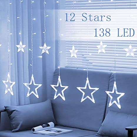 Twinkle Star 138 LED Curtain String Lights