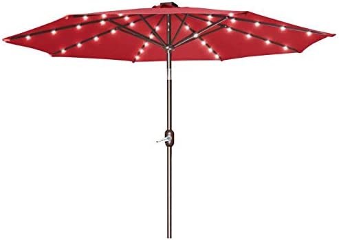 Strong Camel 40 LED Lights Patio Umbrella Outdoor Sunshade Market